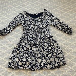Vineyard Vines Navy and White Floral Kids Dress